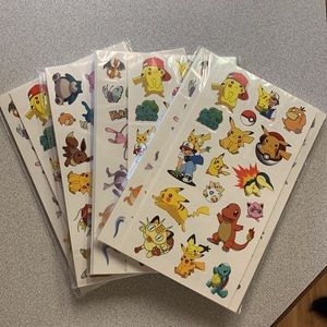 Pokémon Temporary Tattoos (4 packs)